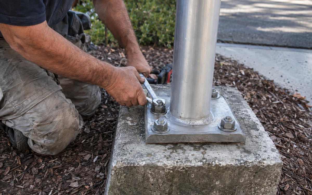 Flagpole installation contractor